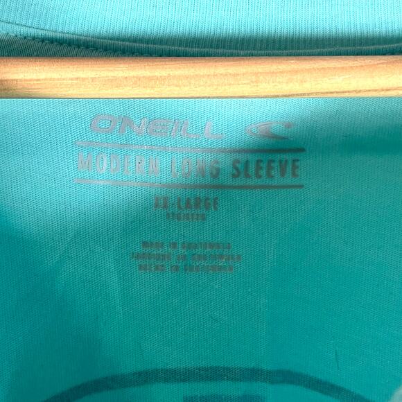 Men's Aqua Long Sleeve Tee - Picture 8 of 9